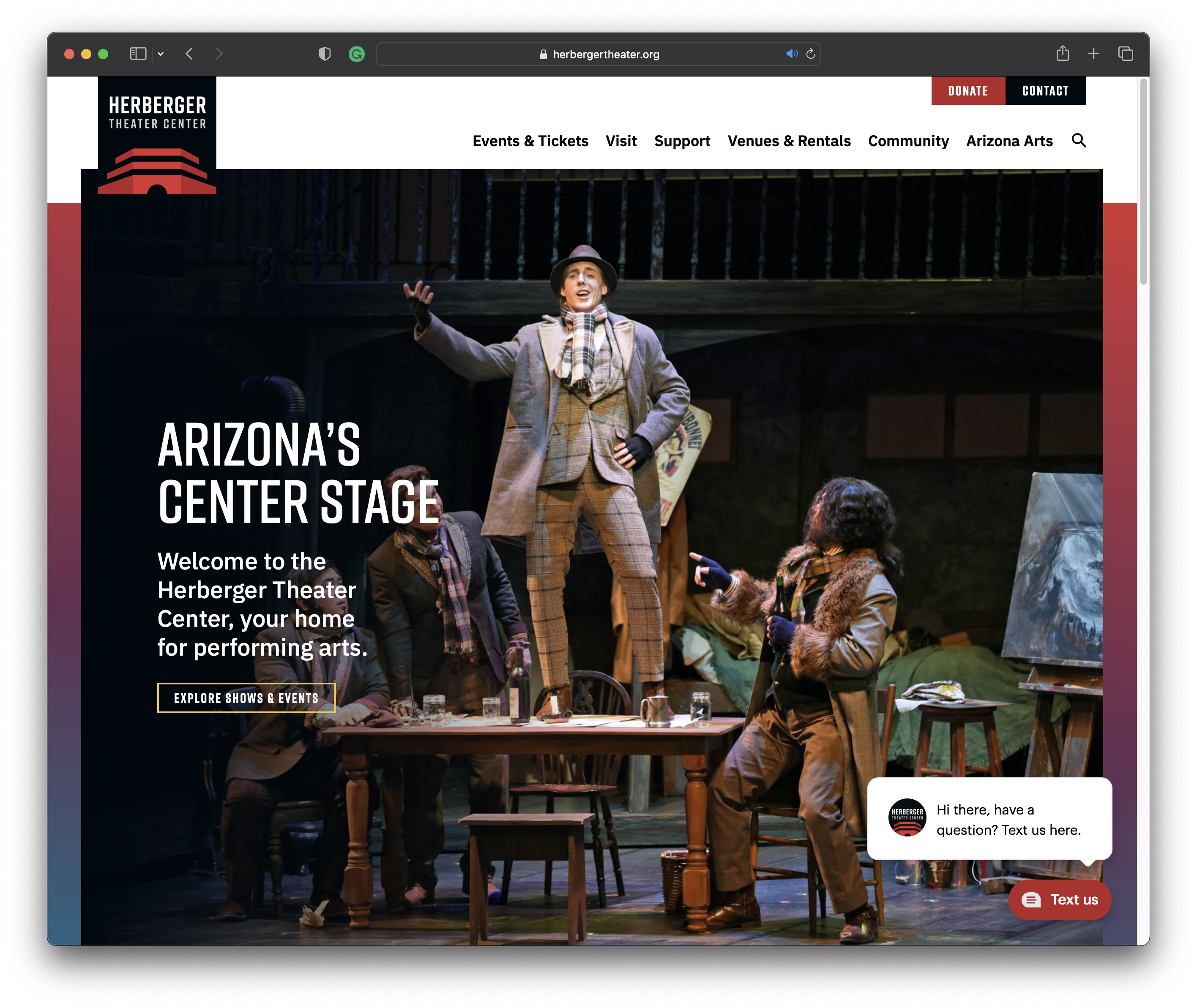 Herberger Theater Website