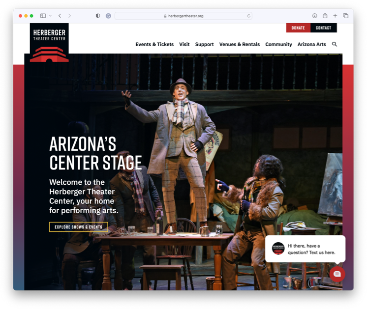 Herberger Theater Website